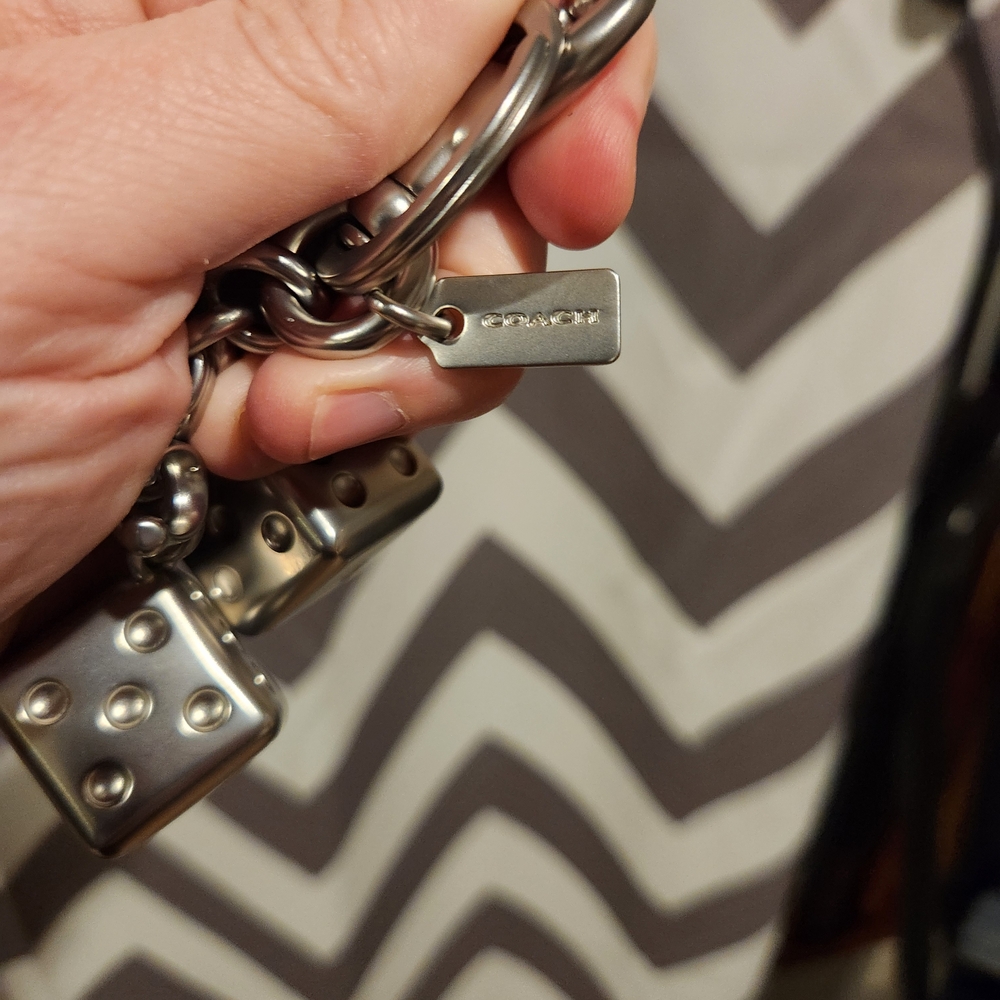 Coach Silver Dice Keychain - Picture 2 of 6